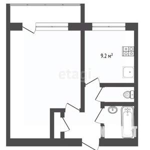 1-к квартира, вторичка, 37м2, 5/11 этаж
