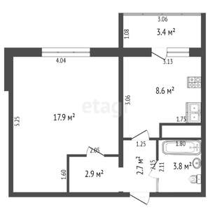 1-к квартира, вторичка, 36м2, 14/18 этаж