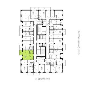 1-к квартира, вторичка, 42м2, 2/24 этаж