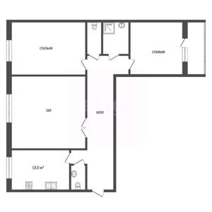 3-к квартира, вторичка, 98м2, 12/18 этаж