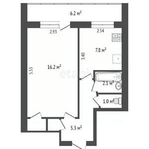 1-к квартира, вторичка, 32м2, 9/9 этаж