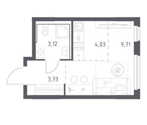 Студия квартира, вторичка, 21м2, 11/17 этаж