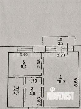 1-к квартира, вторичка, 37м2, 4/6 этаж