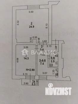 2-к квартира, вторичка, 53м2, 2/4 этаж