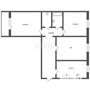 3-к квартира, вторичка, 63м2, 7/9 этаж