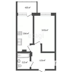 1-к квартира, вторичка, 42м2, 12/25 этаж