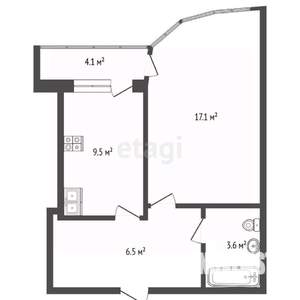 1-к квартира, вторичка, 41м2, 3/21 этаж