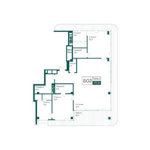 3-к квартира, вторичка, 212м2, 3/15 этаж