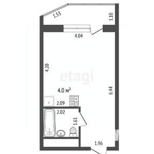 Студия квартира, вторичка, 27м2, 16/19 этаж