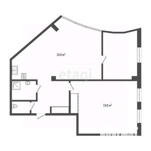 2-к квартира, вторичка, 73м2, 2/15 этаж
