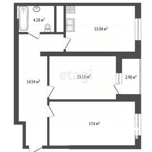 2-к квартира, вторичка, 69м2, 3/21 этаж