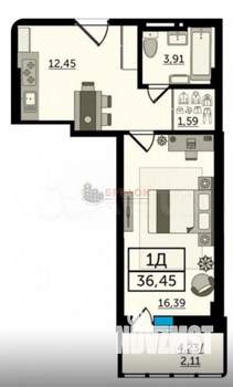 1-к квартира, вторичка, 38м2, 4/25 этаж