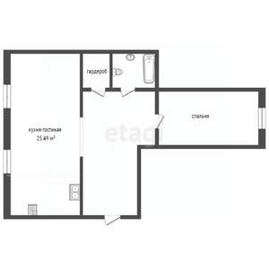 1-к квартира, вторичка, 59м2, 24/25 этаж