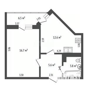 1-к квартира, вторичка, 42м2, 18/20 этаж