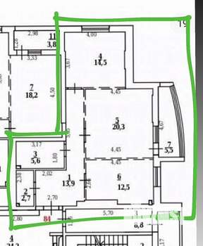 3-к квартира, вторичка, 75м2, 22/22 этаж