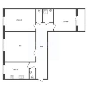 3-к квартира, вторичка, 98м2, 12/18 этаж