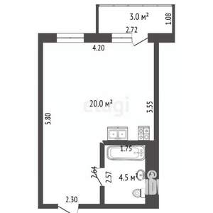 Студия квартира, вторичка, 27м2, 11/14 этаж