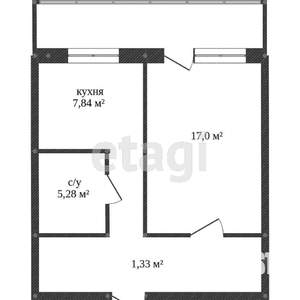 1-к квартира, вторичка, 38м2, 8/25 этаж