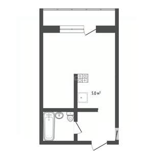 Студия квартира, вторичка, 25м2, 7/24 этаж