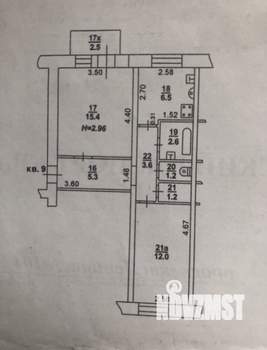 2-к квартира, вторичка, 48м2, 2/3 этаж