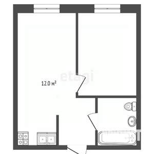 1-к квартира, вторичка, 44м2, 9/9 этаж