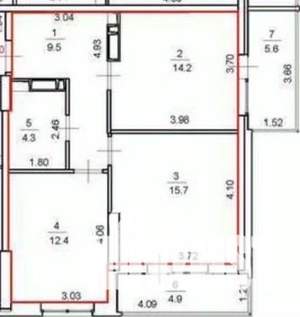 2-к квартира, вторичка, 67м2, 4/24 этаж