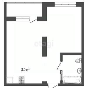 1-к квартира, вторичка, 34м2, 7/27 этаж