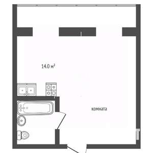 1-к квартира, вторичка, 39м2, 5/6 этаж