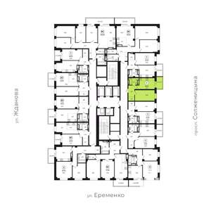 1-к квартира, вторичка, 38м2, 11/24 этаж