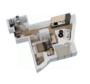 2-к квартира, вторичка, 40м2, 6/24 этаж