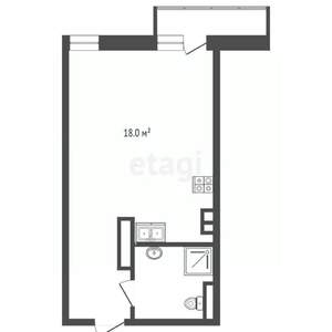 Студия квартира, вторичка, 30м2, 16/25 этаж
