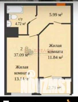 1-к квартира, вторичка, 37м2, 13/18 этаж