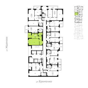 1-к квартира, вторичка, 45м2, 22/24 этаж