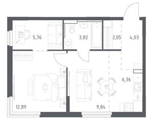 1-к квартира, вторичка, 45м2, 13/17 этаж