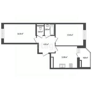 2-к квартира, вторичка, 55м2, 15/21 этаж