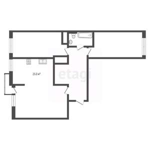 2-к квартира, вторичка, 70м2, 15/24 этаж