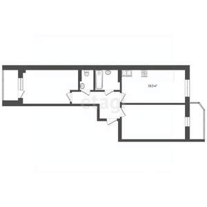 2-к квартира, вторичка, 73м2, 9/10 этаж