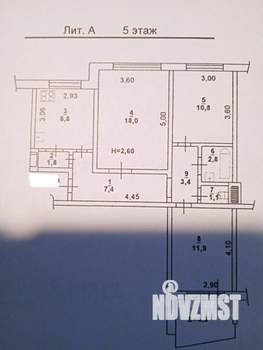 3-к квартира, вторичка, 66м2, 5/9 этаж