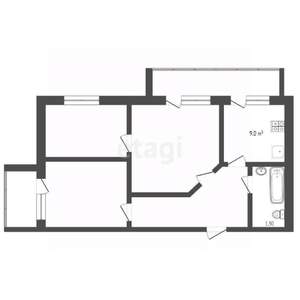 3-к квартира, вторичка, 65м2, 13/15 этаж