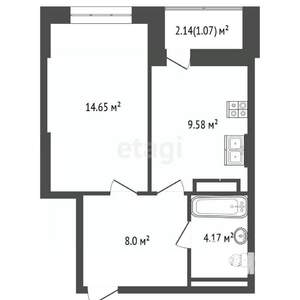1-к квартира, вторичка, 37м2, 7/22 этаж