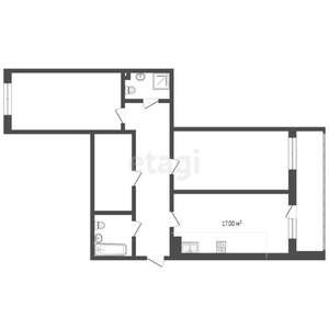 2-к квартира, вторичка, 80м2, 6/10 этаж