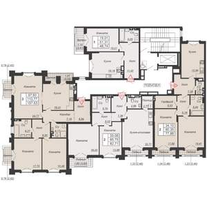 2-к квартира, вторичка, 83м2, 5/7 этаж