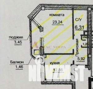 1-к квартира, вторичка, 50м2, 10/19 этаж