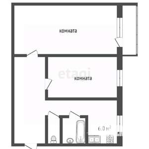 2-к квартира, вторичка, 44м2, 3/5 этаж