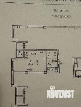 1-к квартира, вторичка, 38м2, 16/19 этаж