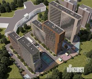 1-к квартира, строящийся дом, 35м2, 7/20 этаж