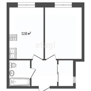 1-к квартира, вторичка, 42м2, 21/24 этаж