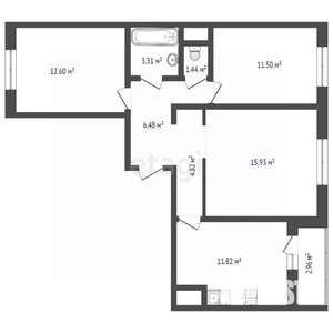 3-к квартира, вторичка, 90м2, 3/17 этаж