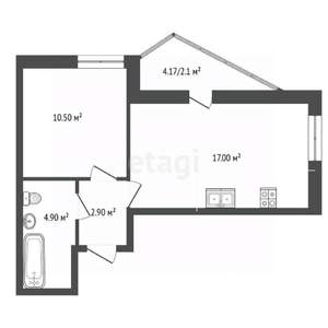 1-к квартира, вторичка, 36м2, 16/24 этаж