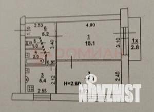 2-к квартира, вторичка, 41м2, 4/5 этаж